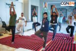 कलिंगा विश्वविद्यालय में अंतर्राष्ट्रीय योग दिवस की धूम: “स्वस्थ वृद्धावस्था के लिए योग” थीम पर प्राध्यापकों ने किया योगासन; स्प्राउट्स और नींबू पानी का हुआ वितरण