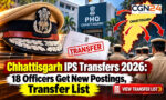 Chhattisgarh IPS Transfers 2026: 18 Officers Get New Postings, List Attached